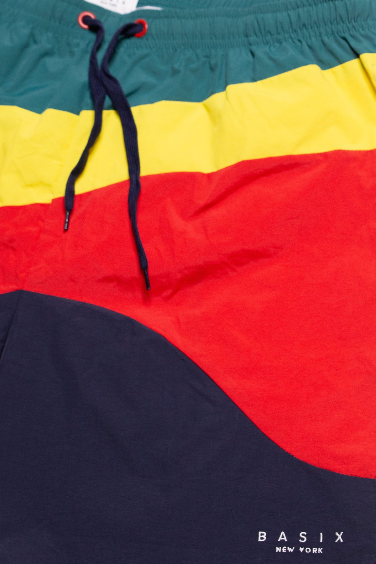 Basix New York Nylon Color-Block Shorts